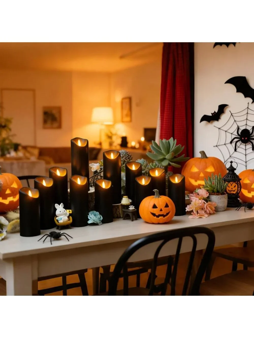 Battery Operated Flickering LED Candles Set of 24 with Remote & Timer